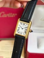 Cartier Tank Must 29.5*22mm Black Cowhide Leather Strap ETA Quartz Movement Watch